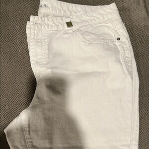 Michael Kors Women's Straight Leg Jeans in White